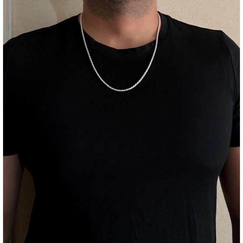 Cadena Turbillón plata ley 925, joya exclusiva y atemporal de Joyas Exclusivas Italianas.