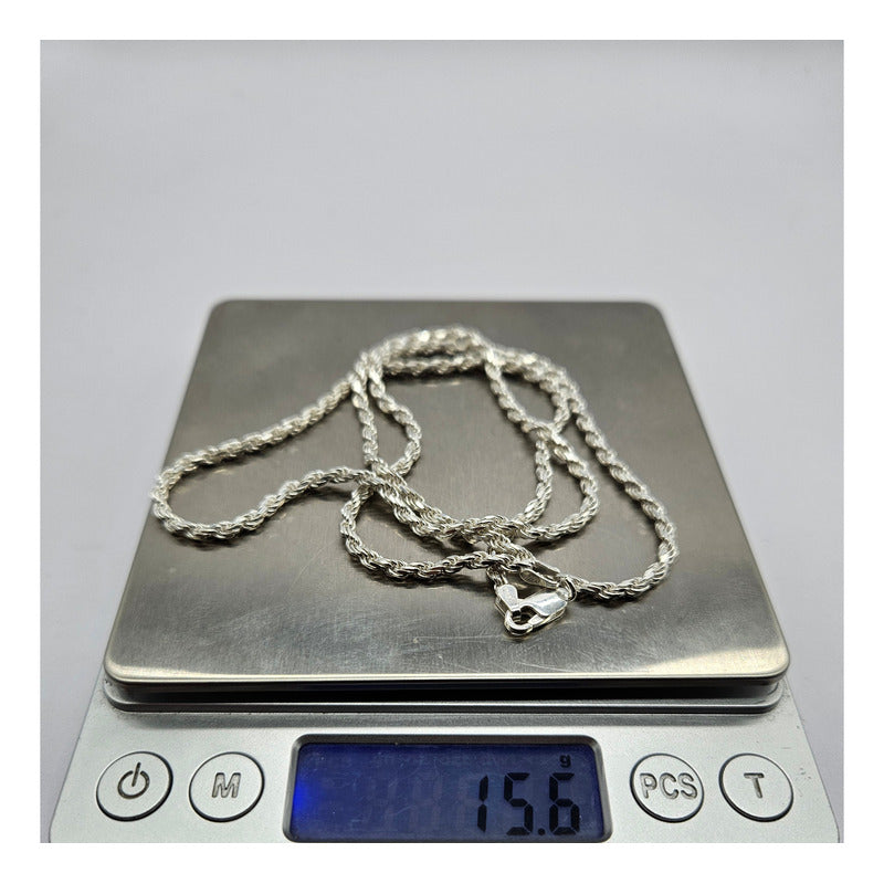 Cadena Turbillón plata ley 925, joya moderna y brillante con envío a todo Chile.