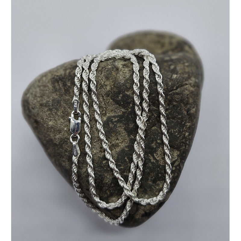 Cadena Turbillón plata italiana 925, joya de plata ley ideal para hombres elegantes.