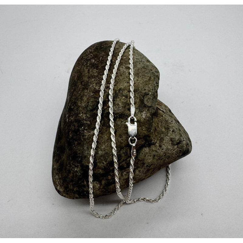 Cadena Turbillón plata italiana 925, diseño moderno y de alta calidad.