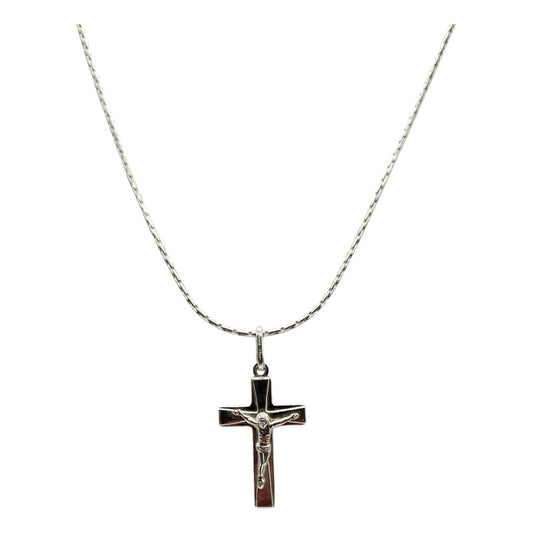 cadena con colgante cruz plata italiana 925 joyeria fina