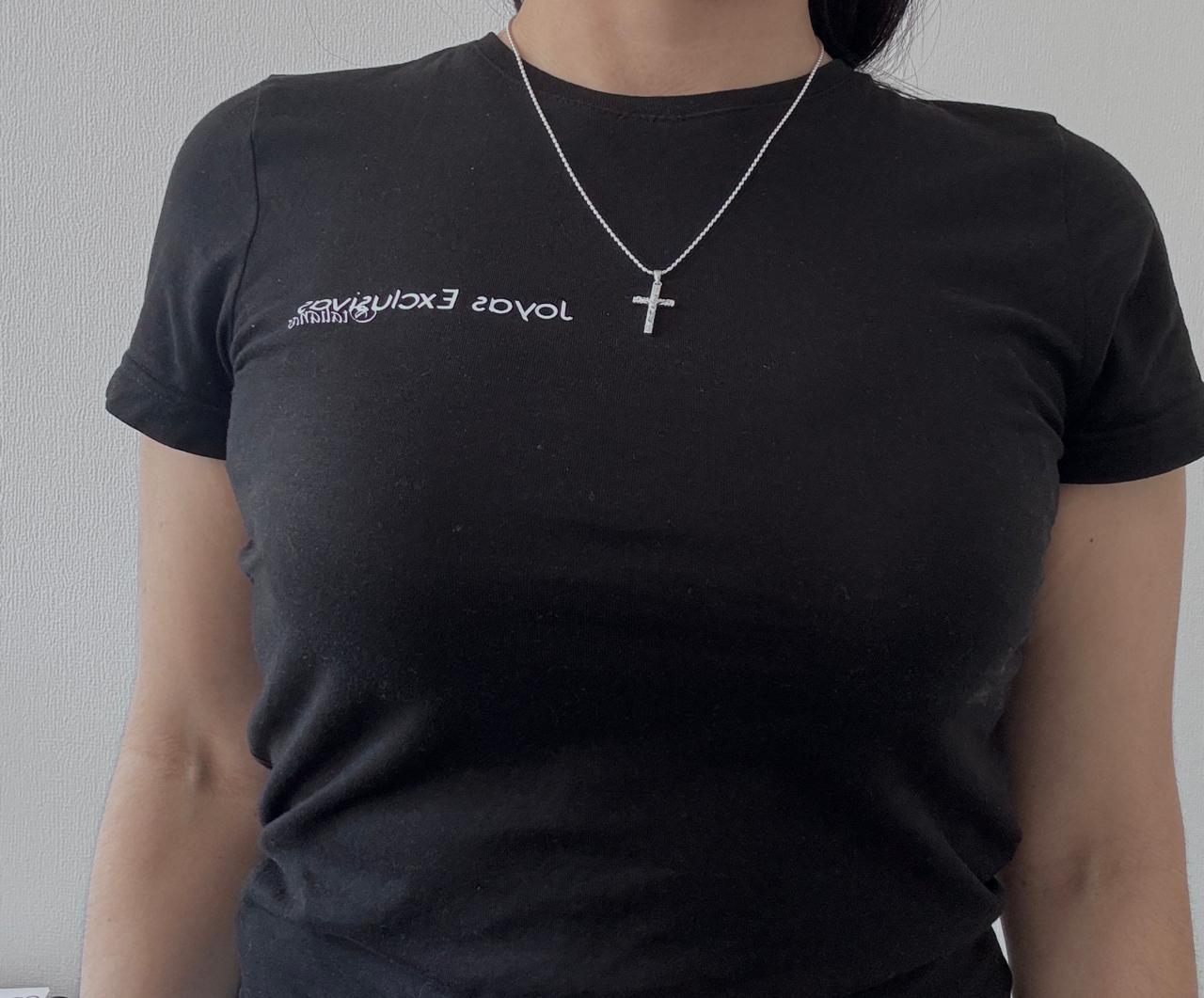 cadena con cruz plata italiana 925 para mujer