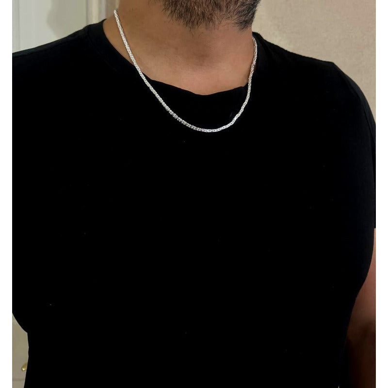 Collar Camino al Inca plata ley 925, diseño elegante y masculino de Joyas Exclusivas Italianas.