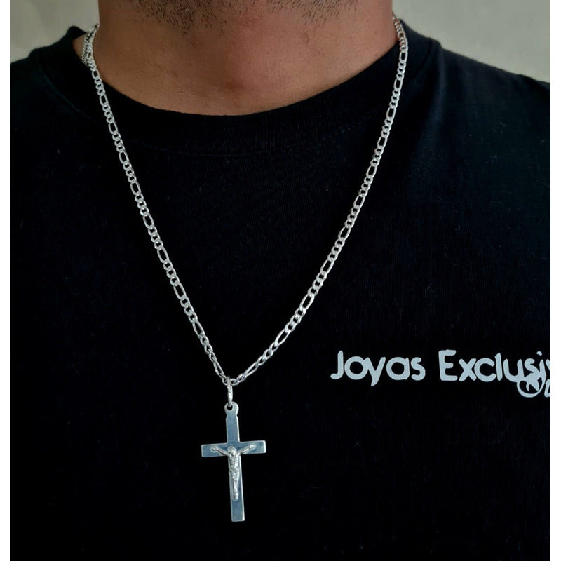 Collar Cartier con cruz en plata ley 925, diseño clásico y moderno de Joyas Exclusivas Italianas.