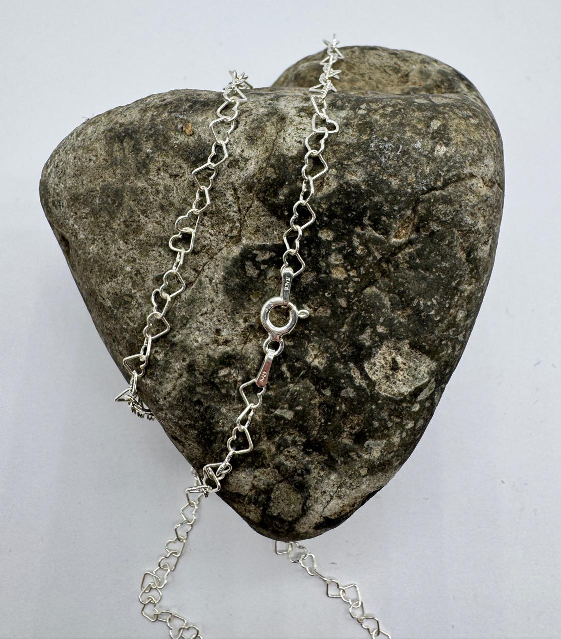 collar corazones entrelazados plata 925 ideal para regalo