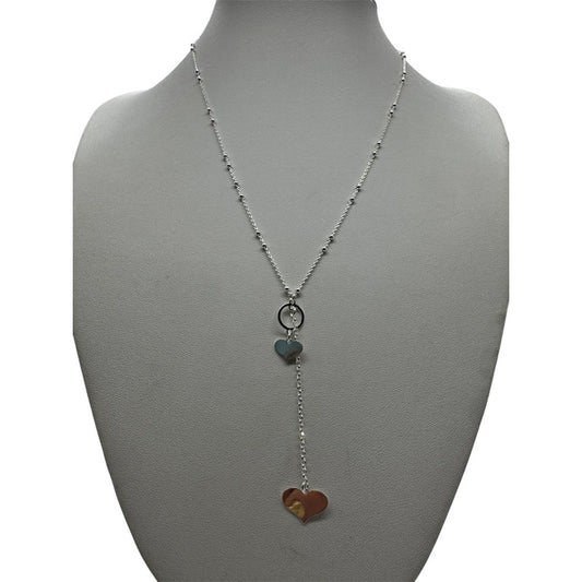 cadena con corazones plata italiana 925 joyeria fina