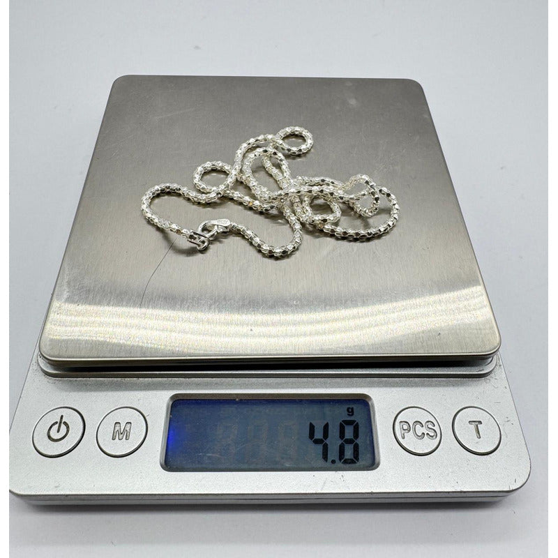 Collar coreano plata 925 cortita, joya exclusiva y de alta calidad ideal para hombre en Chile.