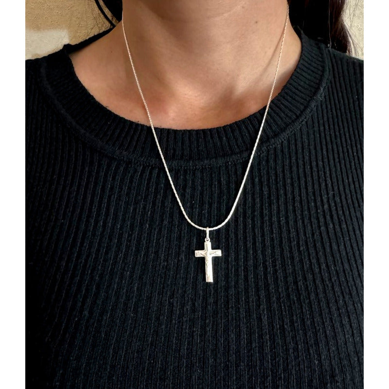 collar cruz plata 925 fe y elegancia