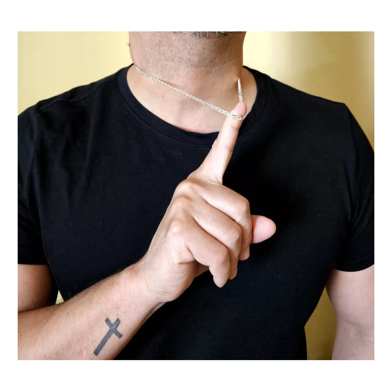 Collar cortito Gucci hombre plata ley 925, joya de calidad italiana.