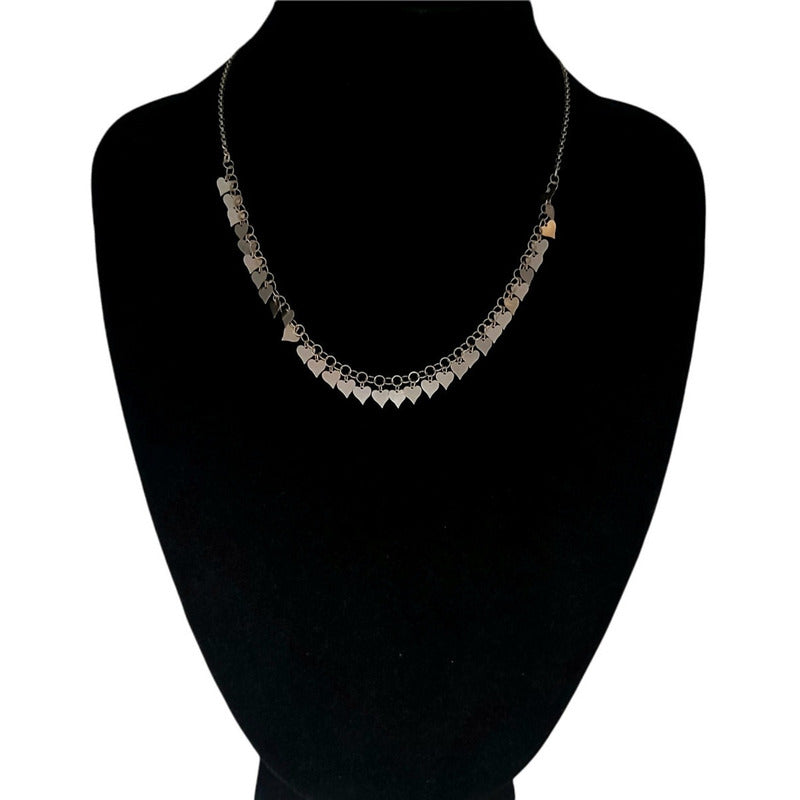 collar mujer corazones plata italiana 925 envios rapidos a todo chile
