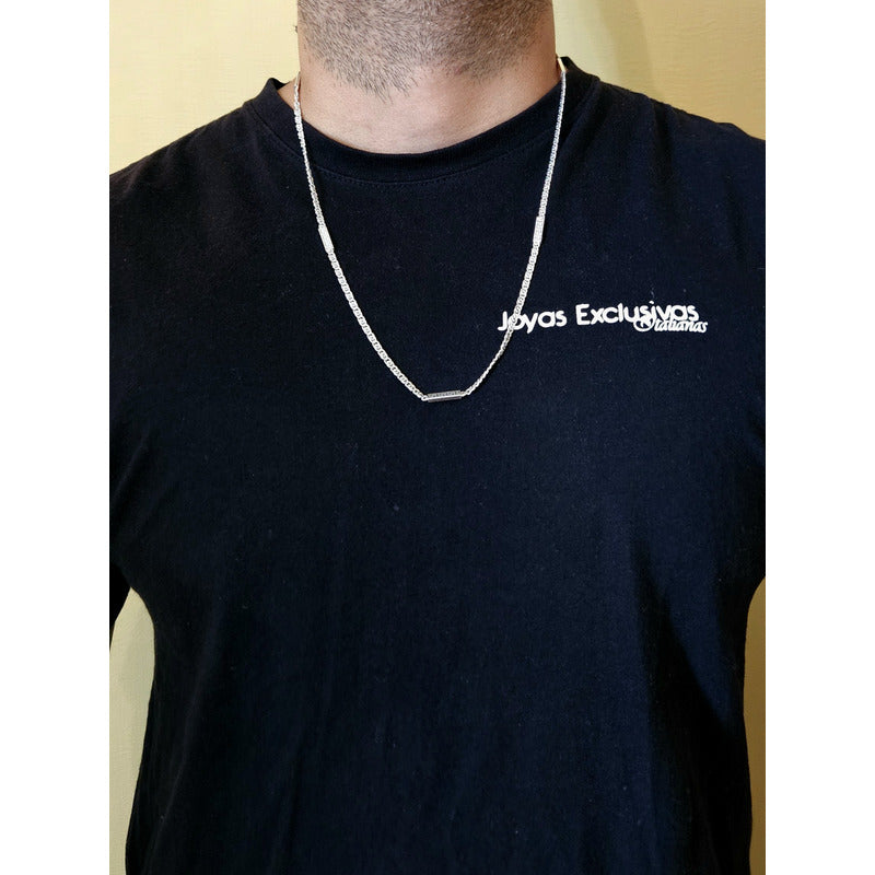 Collar Ojo de Tigre plata 925, joya masculina moderna disponible en Chile. modelo exclusiva.