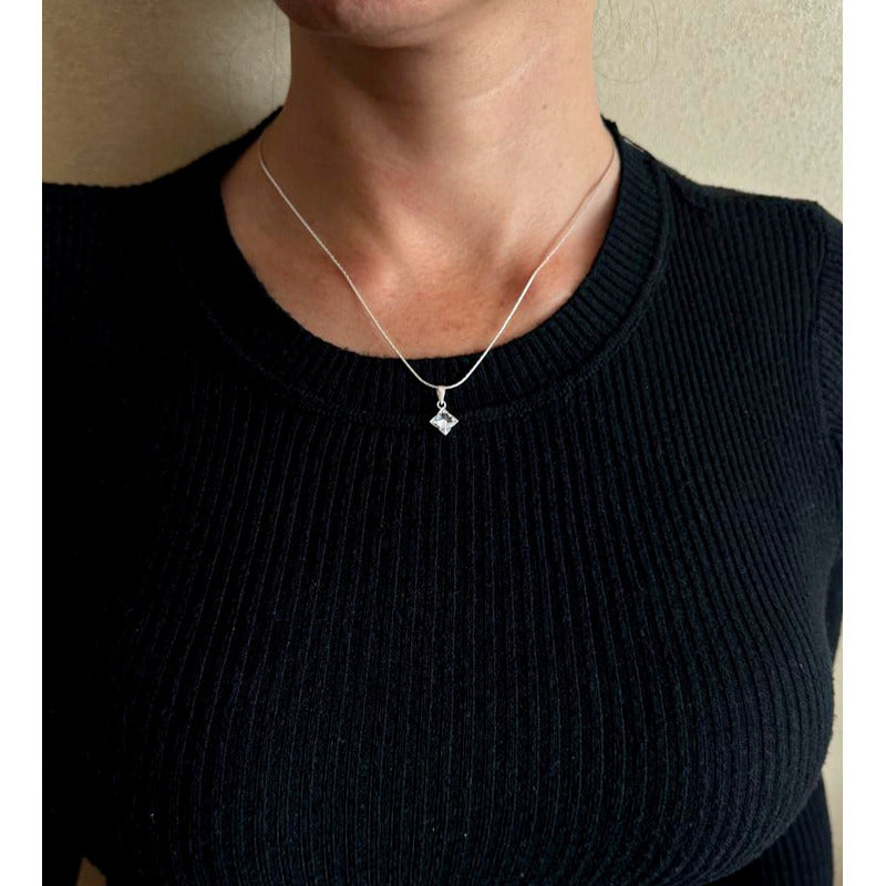 collar punto de luz plata 925 diseno minimalista