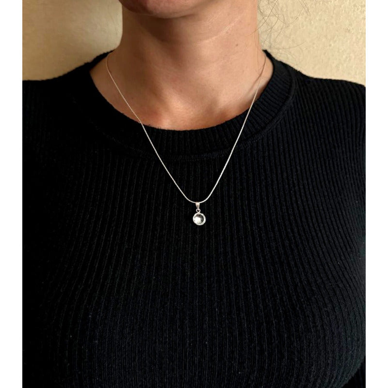 collar punto de luz plata italiana 925 joya elegante