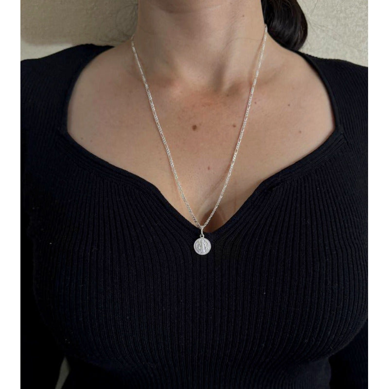 cadena san benito protección espiritual plata 925