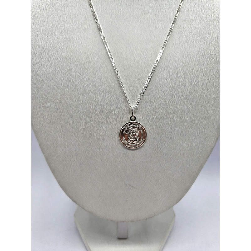 collar religioso san miguel arcángel plata italiana 925