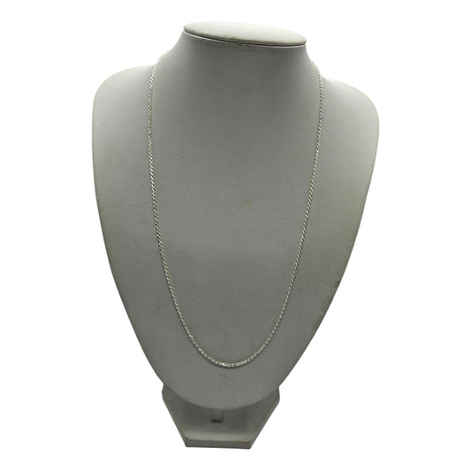 Collar Turbillón plata italiana 925, diseño tipo cordón con brillo italiano.