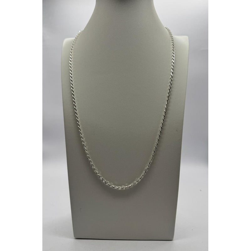 Collar Turbillón plata italiana 925, joya tipo cordón de diseño italiano.