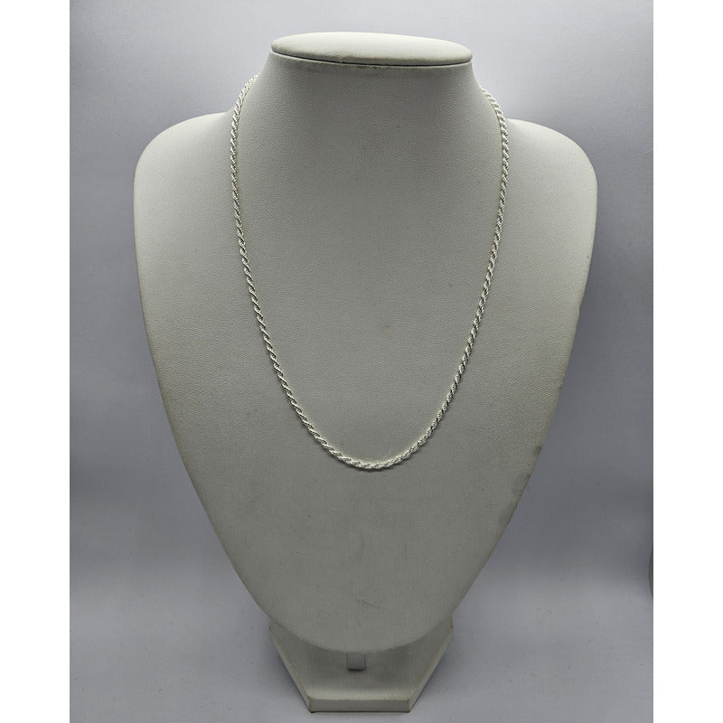 Collar Turbillón plata italiana 925, joya tipo cordón moderna de Joyas Exclusivas Italianas.