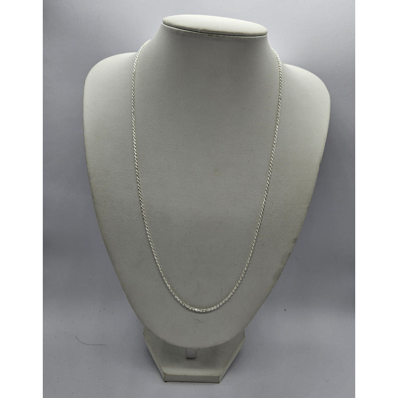 Collar Turbillón tipo cordón plata ley 925, joya italiana atemporal para caballero.