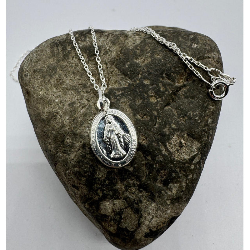 collar con virgen del rayo plata 925 ideal para regalo