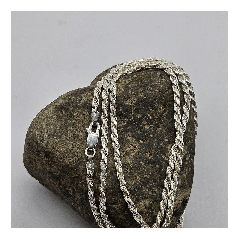 Cadena turbillon en plata italiana 925 