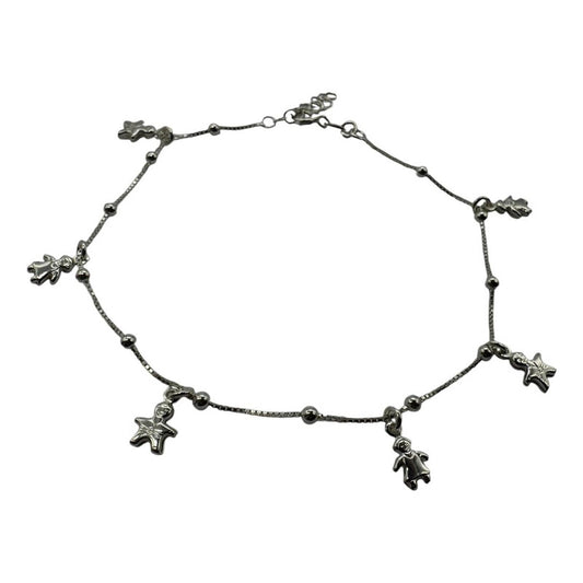 TOBILLERA MUJER PLATA ITALIANA 925  24CM - 27CM