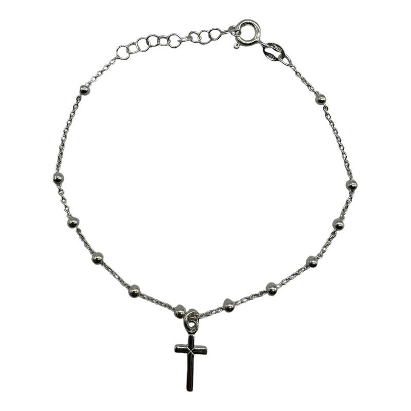 Pulsera Mujer Cruz Movible Plata 925 - Regulador