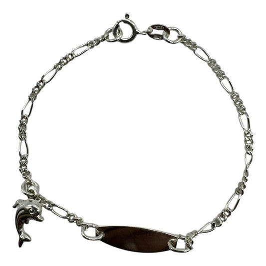 Piocha Pulsera Guagua/niño/niña Plata Italiana 925 - Delfin