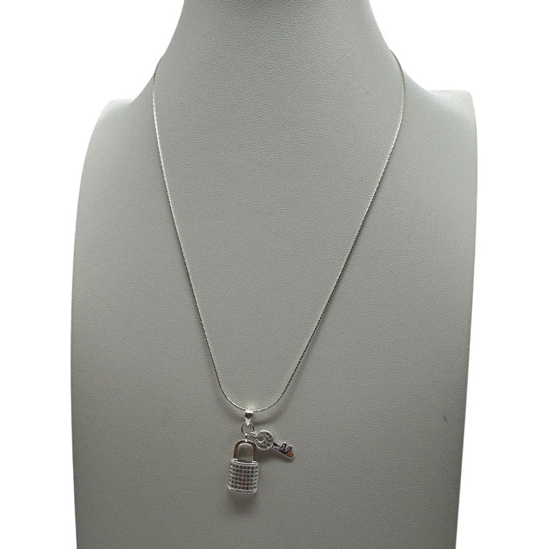 COLGANTE CANDADO CON CADENA MUJER 45CM