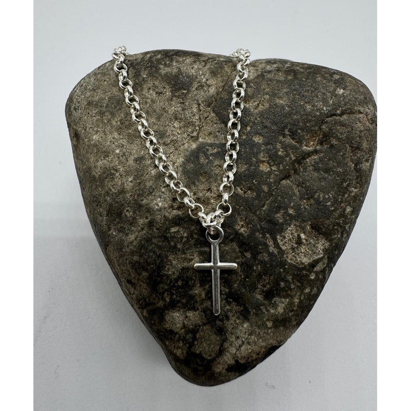 Pulsera Plata Cruz Italiana 925 Mujer