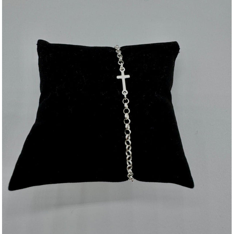 PULSERA CRUZ FIJA 19CM MUJER