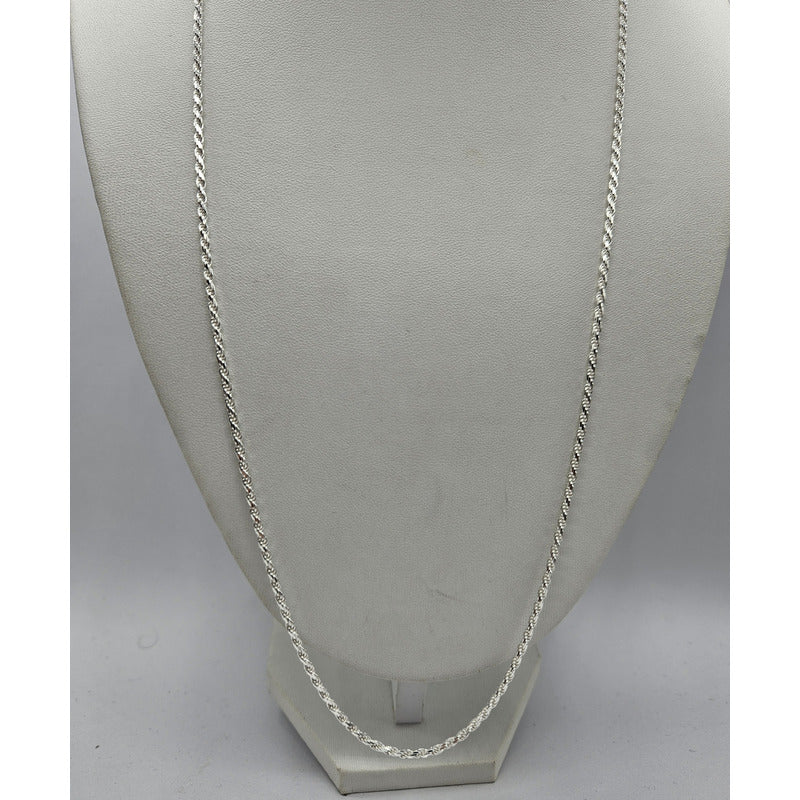 Cadena Turbillon Hombre Plata Italiana 925 - Larga 70 Cm