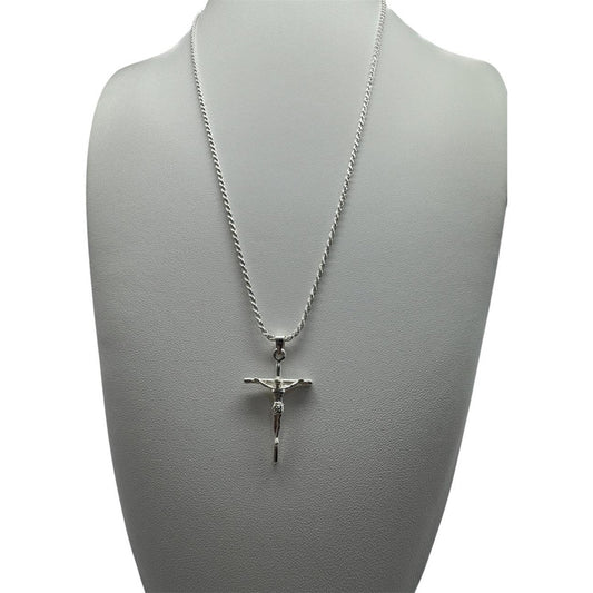 COLGANTE CRUZ CON CADENA 60 CM HOMBRE