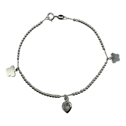 Pulsera Mujer Plata Italiana 925 - Trebol De La Buena Suerte