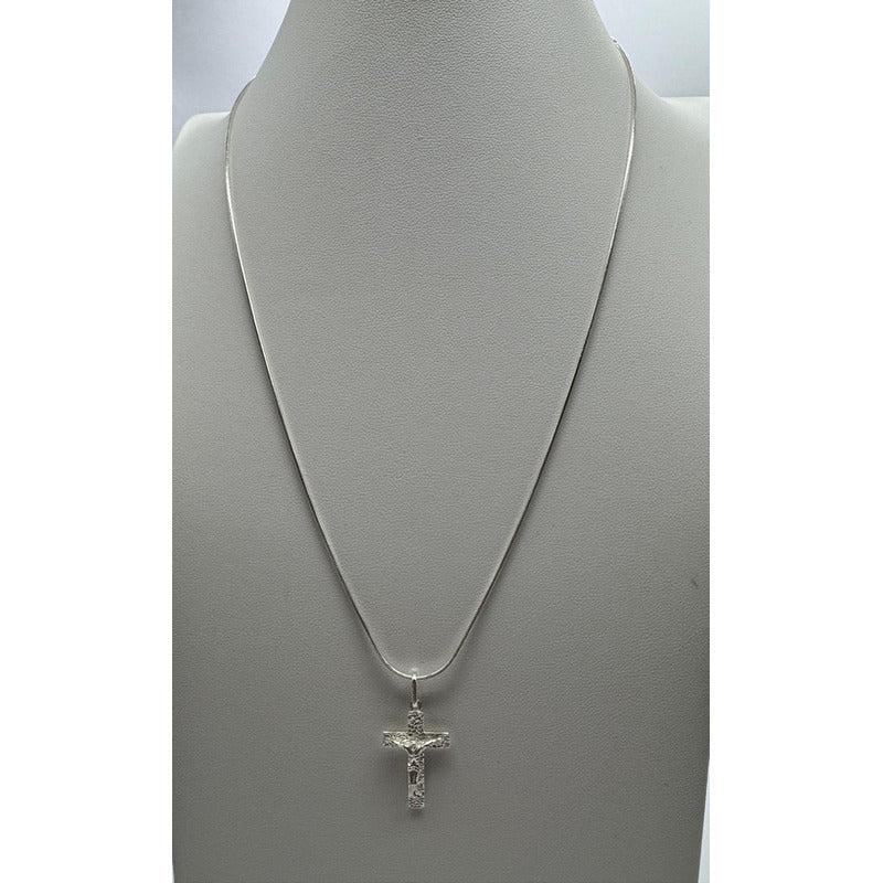 Cadena Con Colgante Cruz Mujer 50 Cm