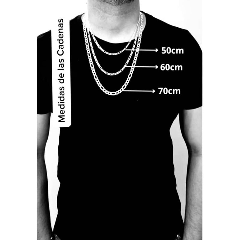 CONJUNTO HOMBRE CADENA TURBILLÓN 60CM X 2,3MM + PULSERA 19,5 CM
