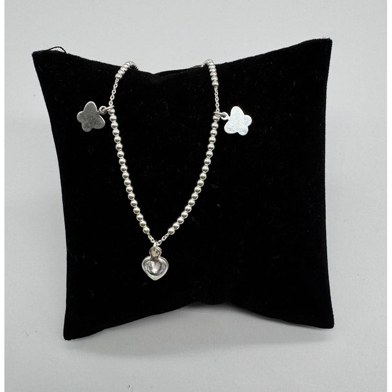 Pulsera Mujer Plata Italiana 925 - Trebol De La Buena Suerte