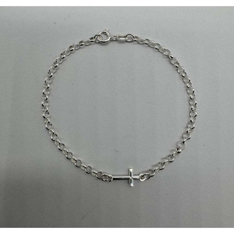 PULSERA CRUZ FIJA 19CM MUJER