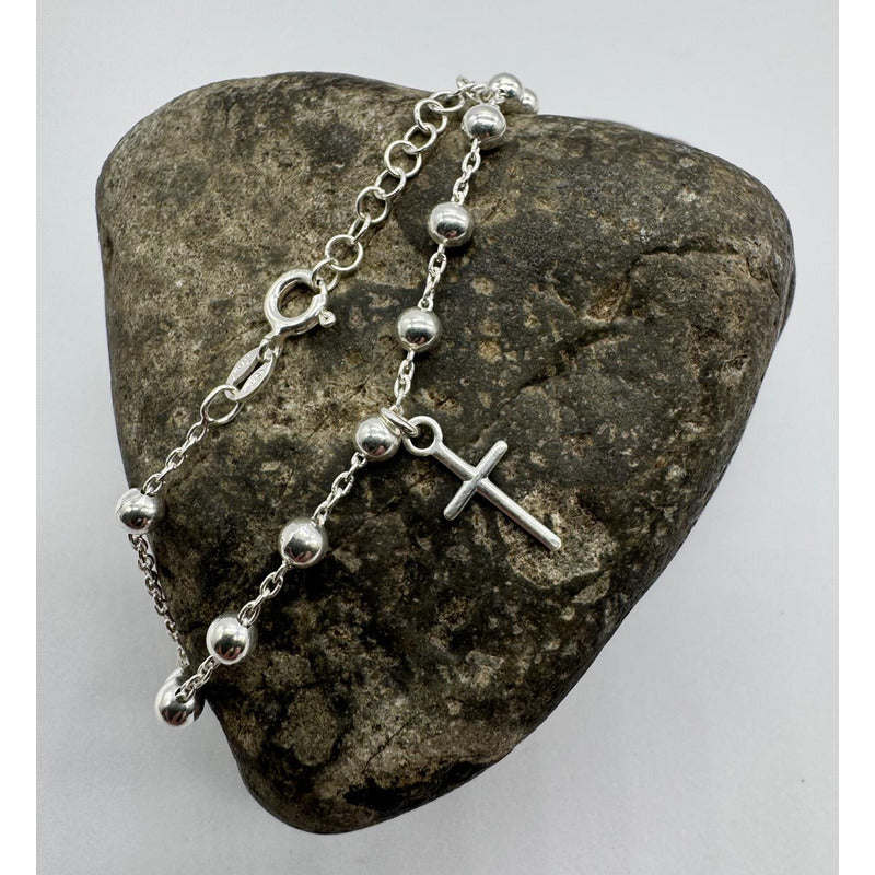 PULSERA MUJER CRUZ 16CM-19CM