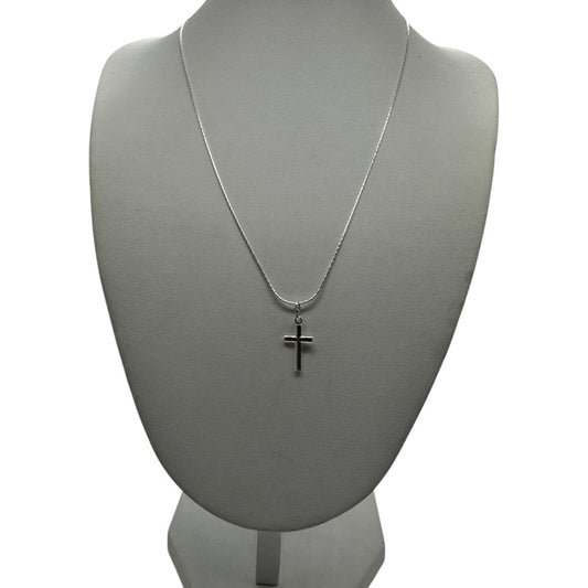 Cadena 50cm Con Cruz Chica Collar Mujer