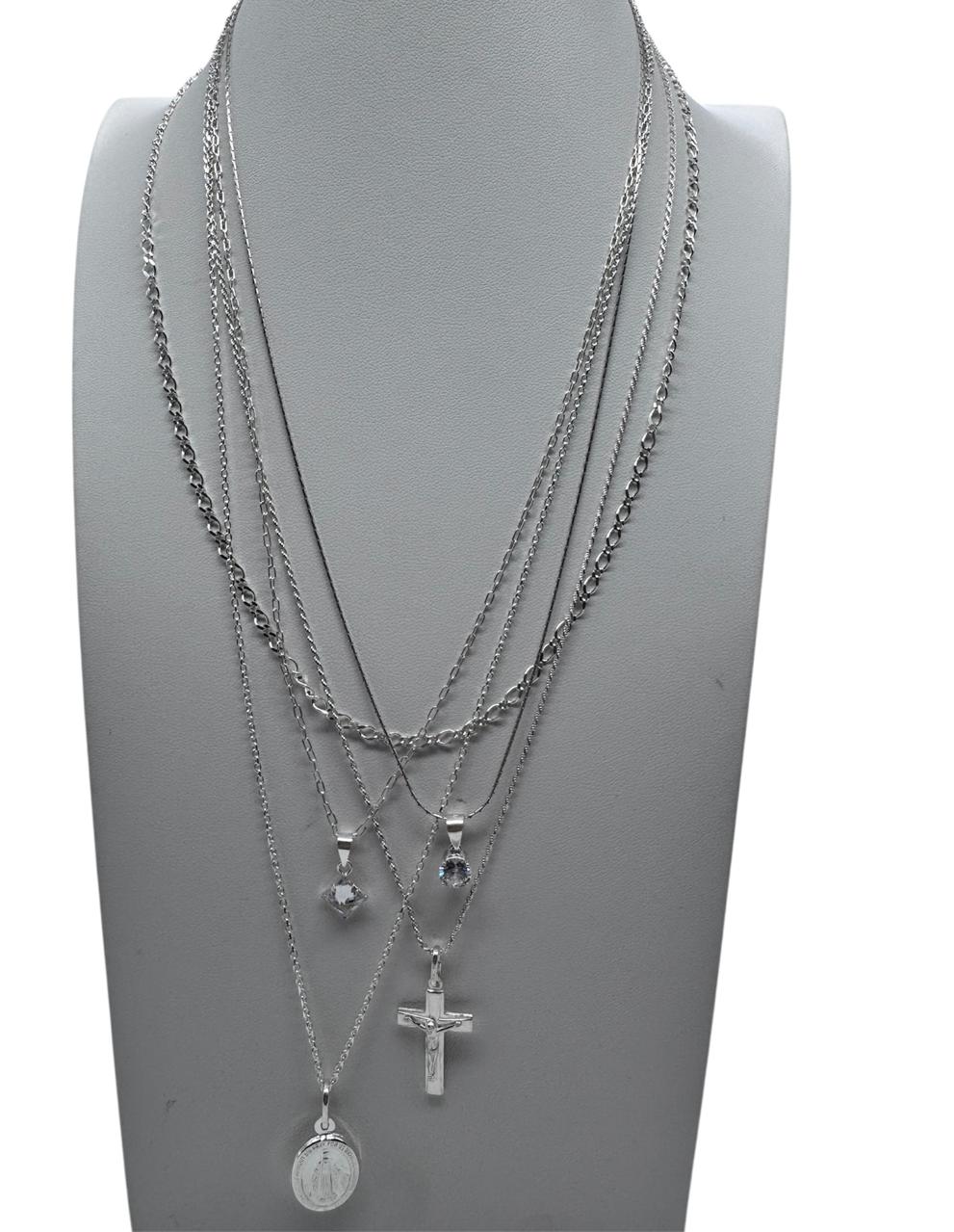 Lote al mayor de cadenas mujer plata ley 925