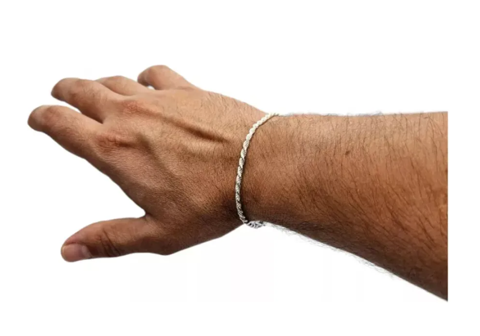 PULSERA TURBILLÓN 20CMX2,7MM HOMBRE PLATA ITALIANA 925
