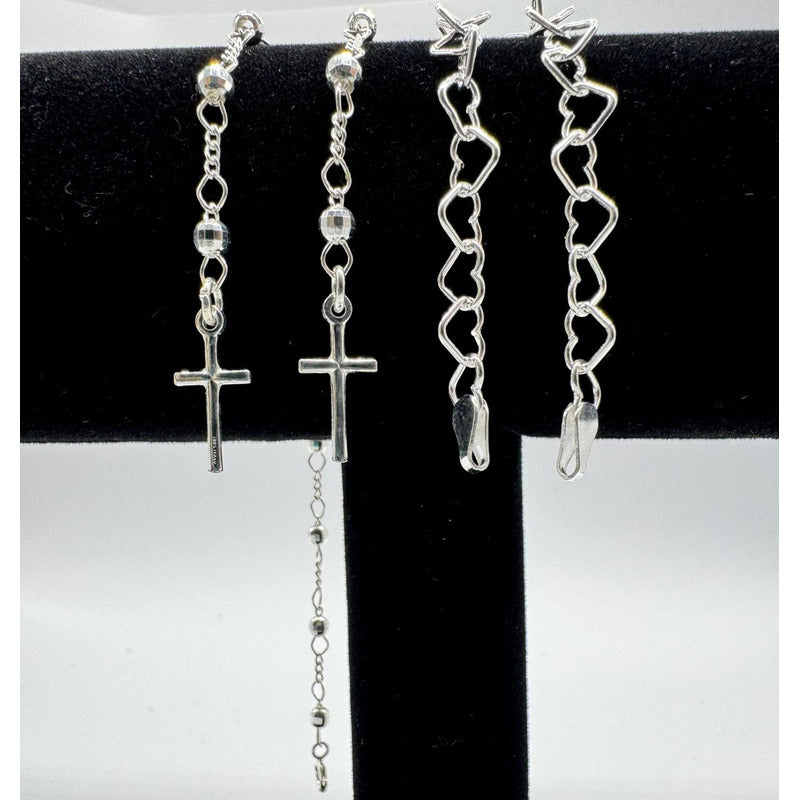 LOTE DE JOYAS DE PLATA PULSERAS MUJER L4