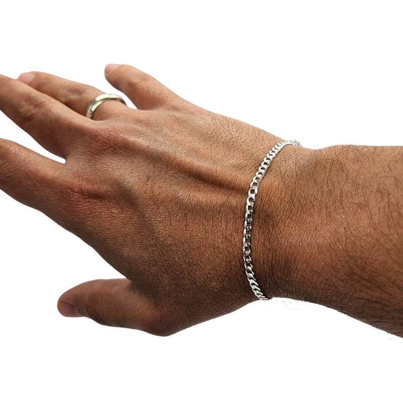 Pulsera plata Hombre