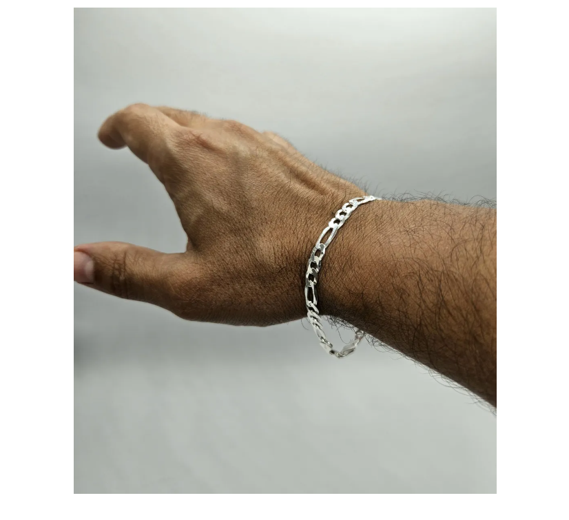 Pulsera de plata italiana 925 estilo Cartier, diseño italiano muy buscado por hombres en Chile.
