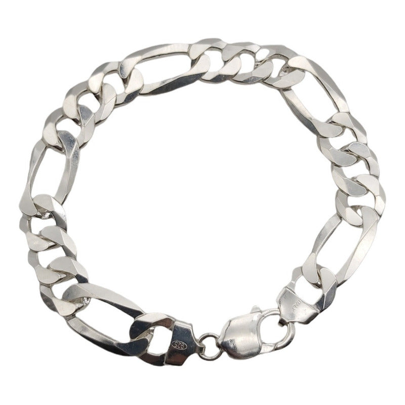 Pulsera Cartier de plata italiana 925 para hombre, diseño moderno y elegante disponible en Chile. Gruesa y pesada. 