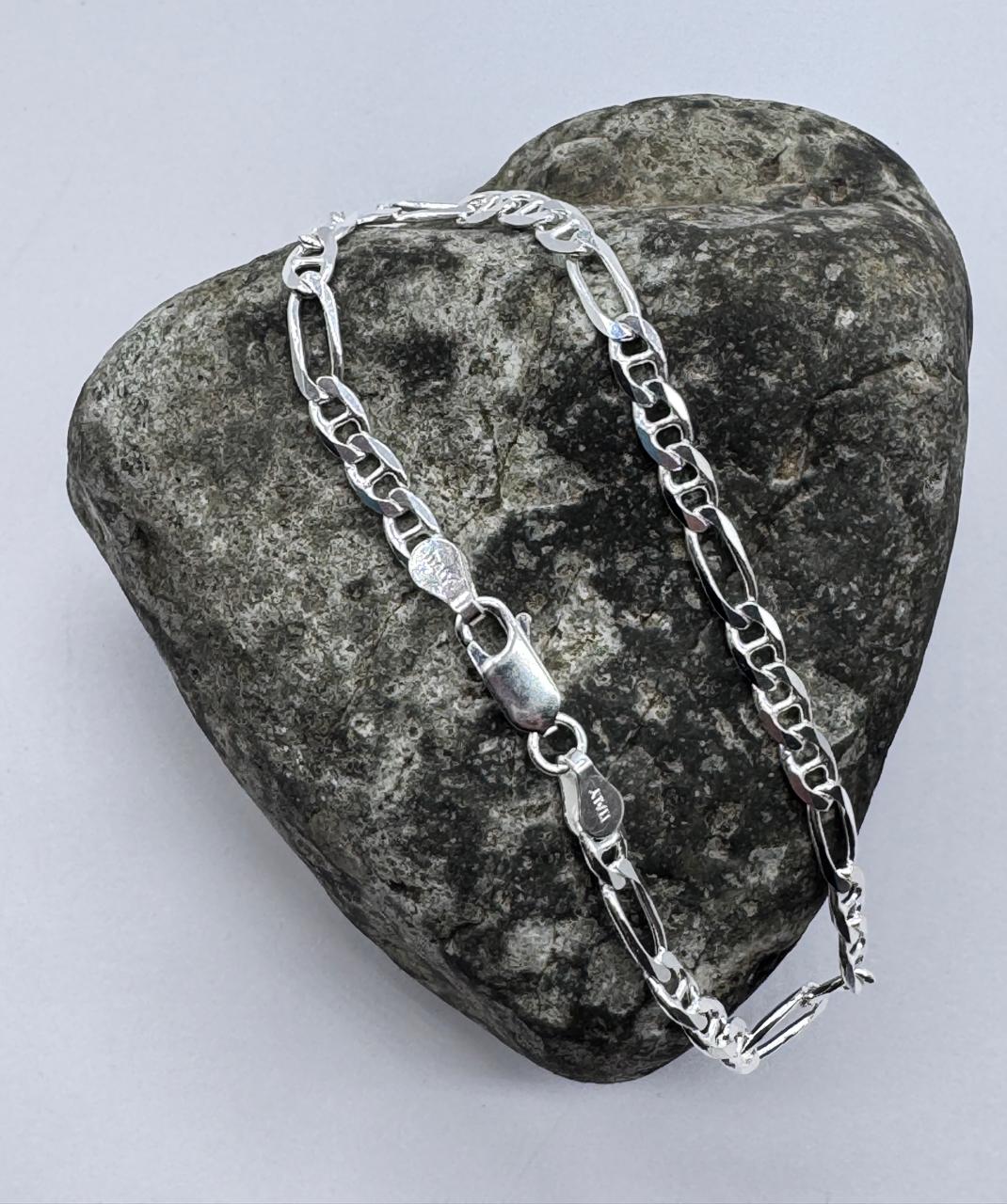 Pulsera exclusiva hombre plata italiana 925 vista frontal