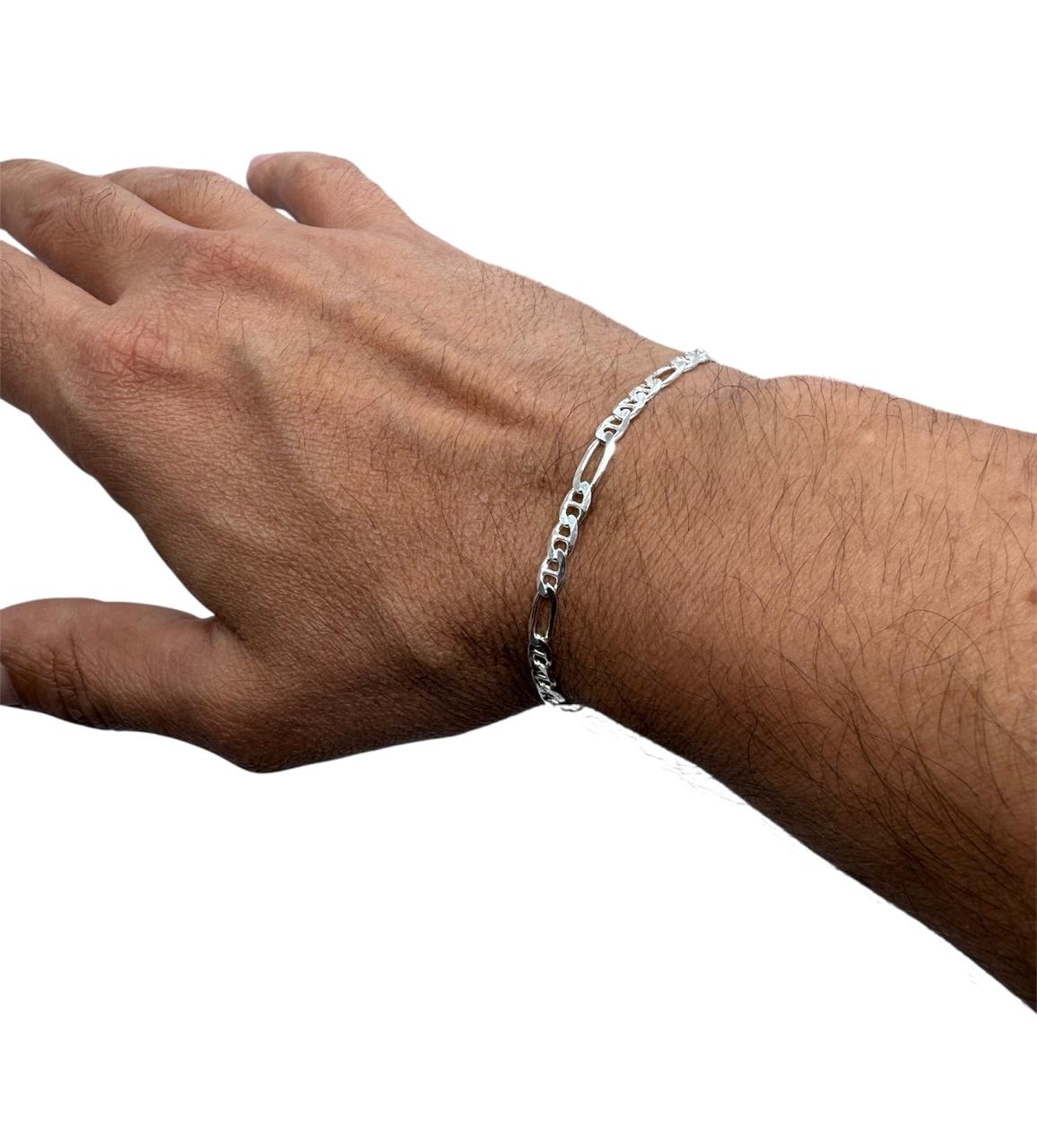 Pulsera exclusiva para hombre en plata italiana 925 diseño atemporal