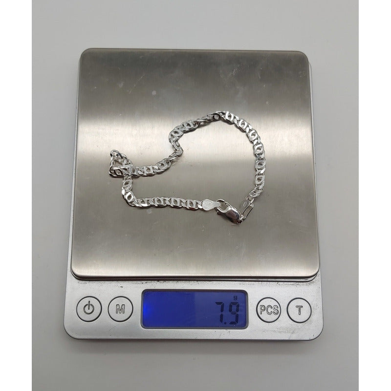 Pulsera de ojo de tigre y plata italiana 925 para hombre, diseño exclusivo Italiano.