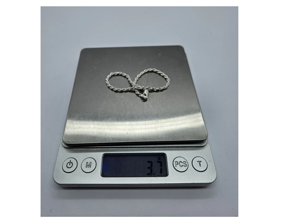 Pulsera Turbillon de plata italiana 925 para hombre, diseño premium con textura trenzada. Peso en gramos.